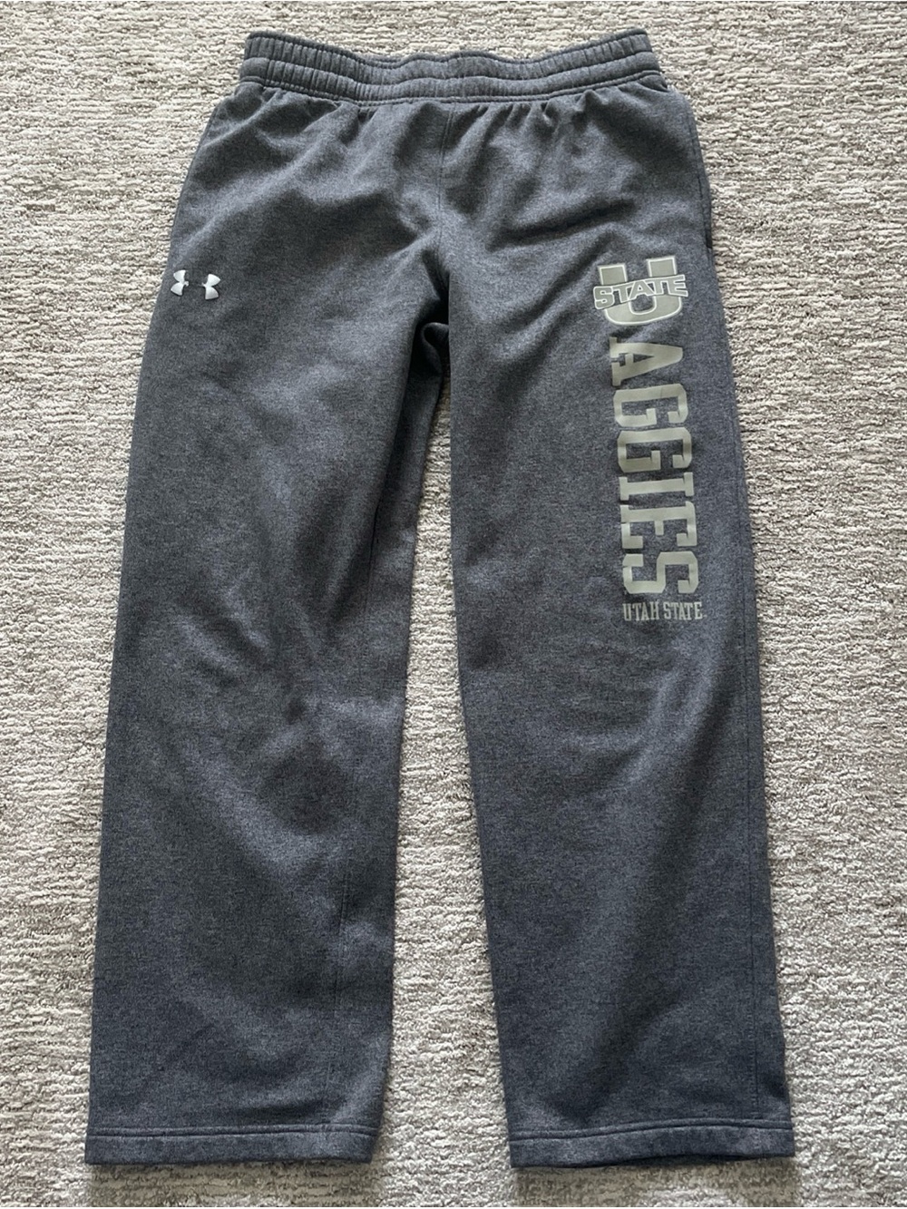 Under Armour Storm Utah State Aggies Sweatpants Gray Men’s Size Medium Fleece